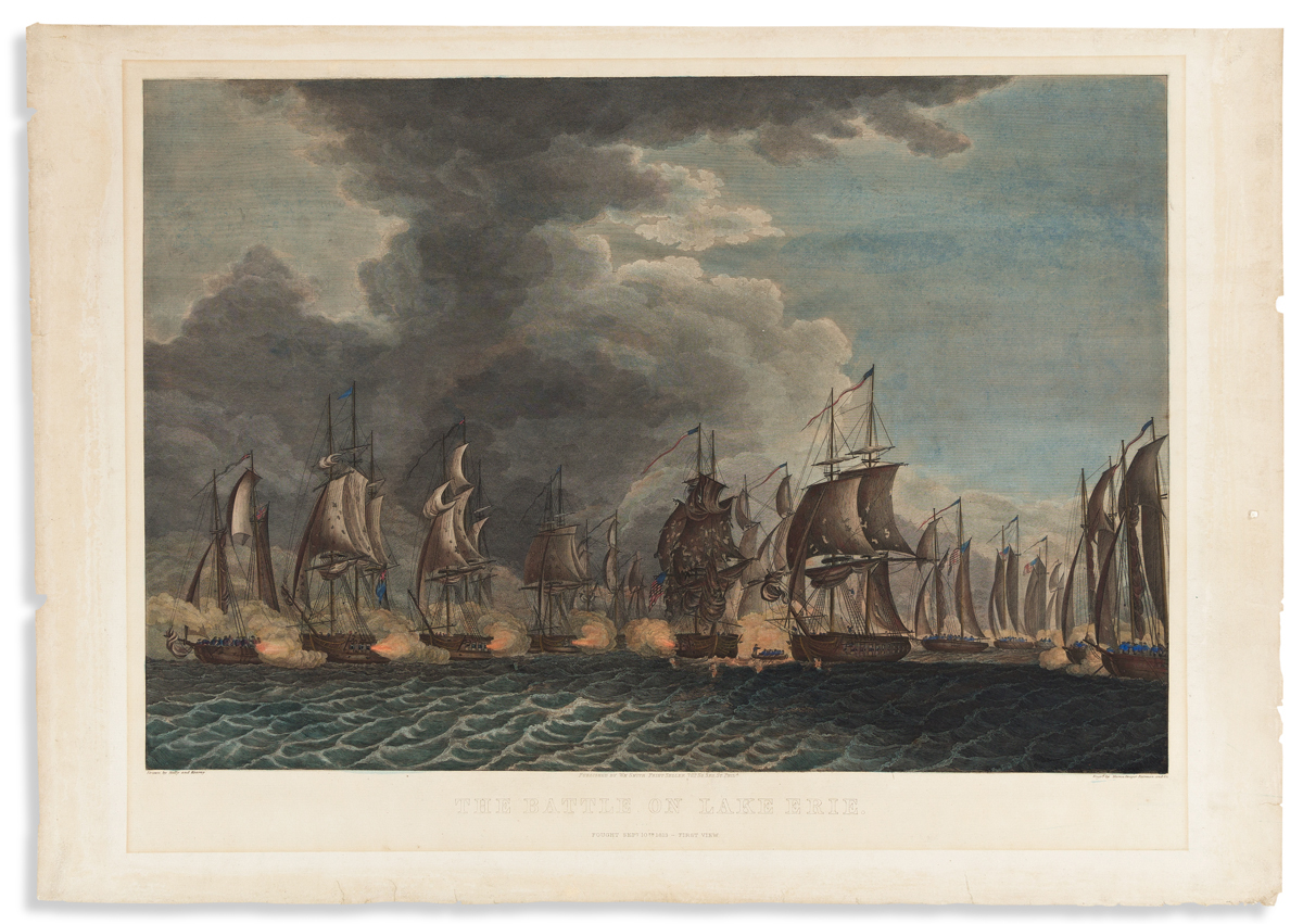 (WAR OF 1812.) Murray, Draper, Fairman & Co., engravers. Battle of Lake Erie, Fought Sept. 10 1813–First View.